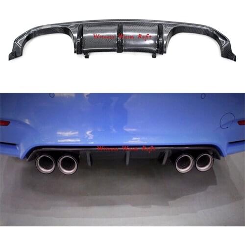 4 Series Diffuser for BMW F80 M3 F82 F83 M4 14-19 Carbon Fiber Car Rear Bumper Diffuser Lip Spoiler FRP