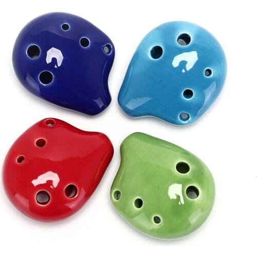 HOT!Flute 6 Hole Soprano C Ceramic Flauta Ocarina of Time Mini Ocarina Flute Musical Instruments Kids Toy