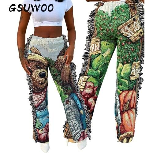 Женские прямые брюки GSUWOO China At AliExpress