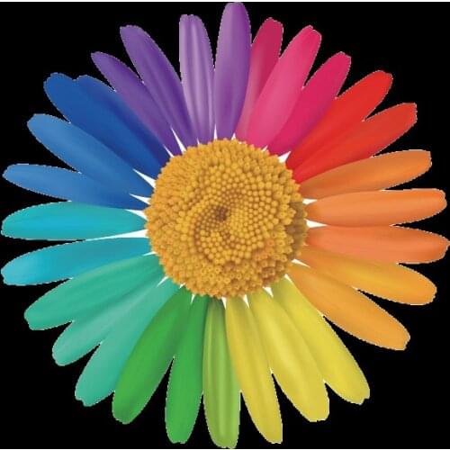 Chrysanthemum Patches Colorful Sunflower Stickers Applique Iron on Heat Transfers for Clothes Diy Patch Clothing accessories