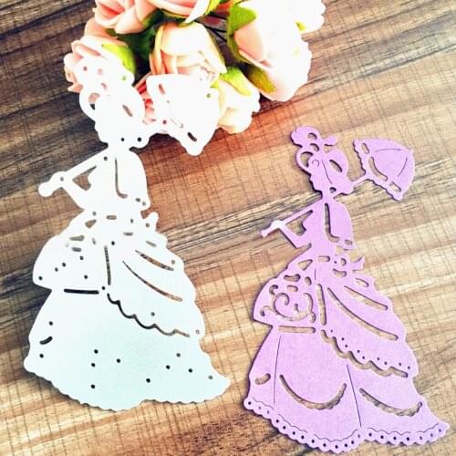 JX-LCLYL 1pc 56*95mm Girl Metal Cutting Dies Stencil Scrapbooking Album DIY Embossing Card Craft