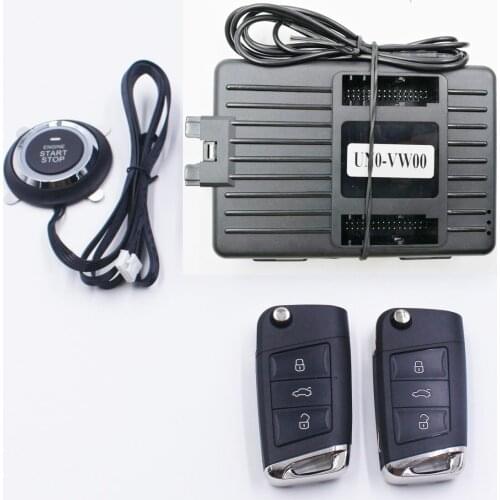 For Volkswagen Passat 2013-2015 Car add push button Start stop Remote key start stop keyless go system+mobilephone APP Control