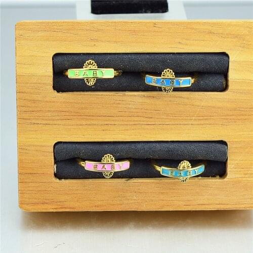 Vintage enamel ring color BABY cross-shaped ring opening adjustable mens and womens punk style jewelry enamel charm