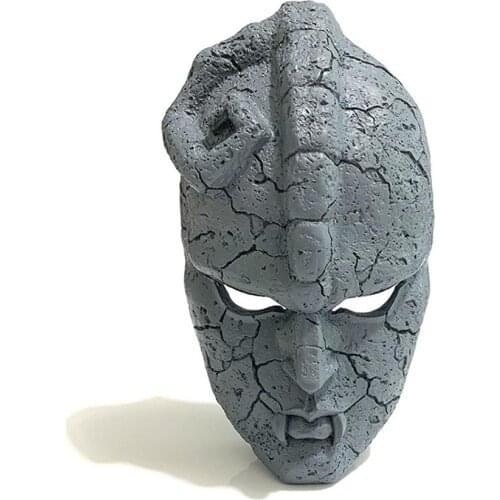 Japanese Anime Style jojo Stone Ghost Design Resin Mask Only For House Office Hotel Park Decoration Grey Color Full Face Masks