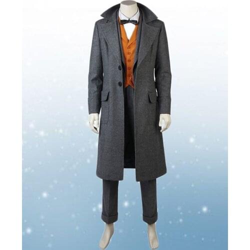 Newt Scamander Cosplay Costume New Fantastic Beasts The Crimes of Grindelwald Cosplay Full Set Custom Made