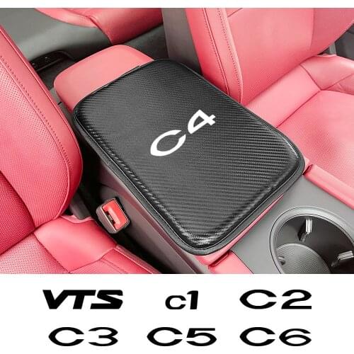 Leather Car Armrest Mat Cover For Citroen C4 C3 C5 C6 C1 Jumpy VTS Picasso Berlingo C-Elysee C2 Auto Accessories Protective Pad