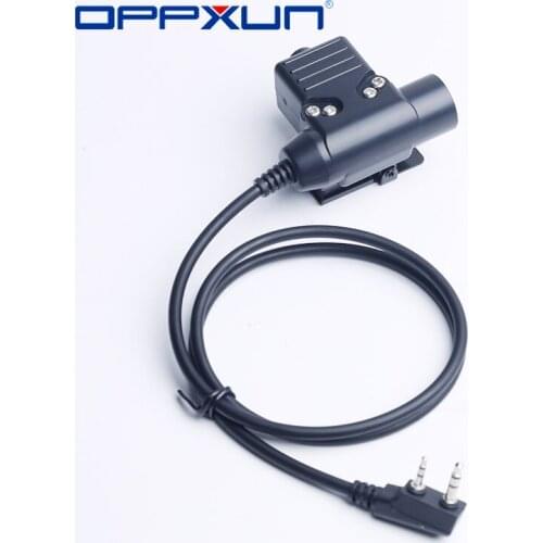 Hot U92 PTT Cable Plug Military Adapter Z113 Standard Version for Walkie Talkie Motorola Kenwood TYT F8 BaoFeng 5R Radio Hunting