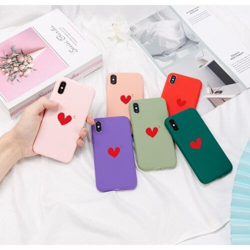 Lovely Love Printed Case for iPhone 12 Mini 12 11 Pro X XS Max XR 8 7 6 6s Plus Soft Silicone Protective Cover