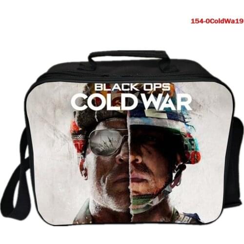 Call of Duty Black Ops Cold War Portable Thermal Lunch Bags for Men Food Picnic Cooler Box Large Capacity Insulated Tote Storage