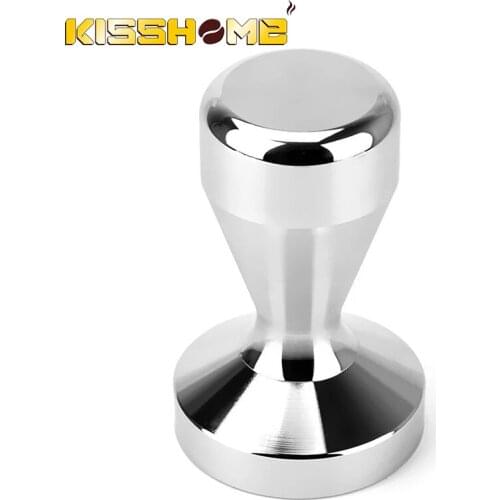 51mm/53mm Sliver Coffee Tamper Flat Base Handmade Pressed Powder Hammer Espresso Maker Cafe Barista Tools Machine Accessories