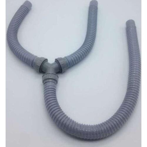 Double Sink Three-way Drain Hose Y-type Sewer Drain Hose for Washing Machine Kitchen Sink Tee Silicone Pipe Bathroom Accessories