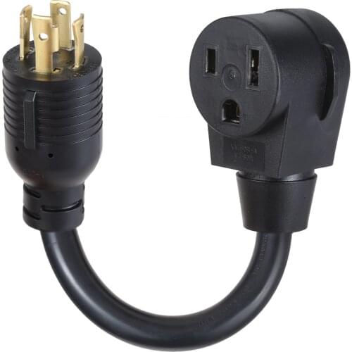 1FT/12Inch L14-30P to 6-50R Welder Adapter Cord 30 Amp Plug to 50 Amp Welder Adapter Cord STW 10AWG 125/250V