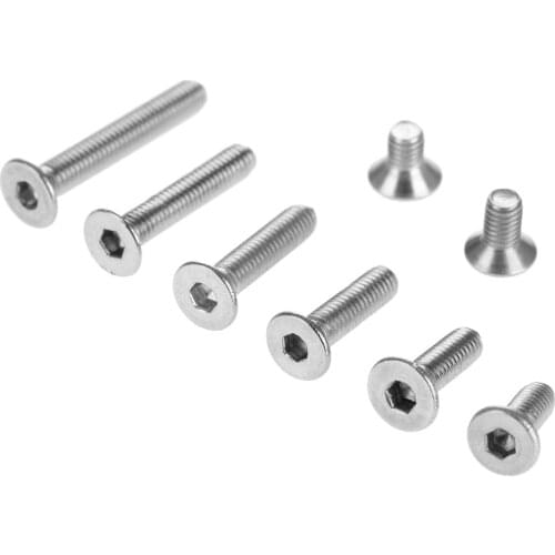 100Pcs M3 304 Stainless Steel Screws Hexagonal Countersunk Screws Flat Head Bolt Screw M3 x 5mm/6mm/8mm/10mm/12mm/14mm/16mm/20mm