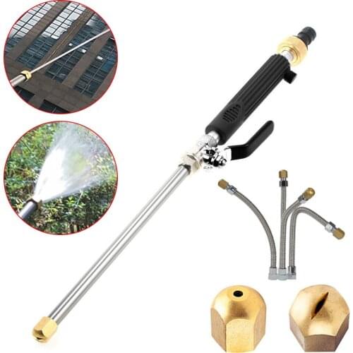 High Pressure Water Gun for Car Wash Window Glass Cleaning Tool Hydro Jet Pressure Power Washer Wand with Brass Jet Nozzles