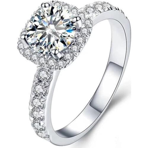 925 sterling silver diamond ring for women engagement luxury wedding party exquisite elegant noble jewelry cute crystal original