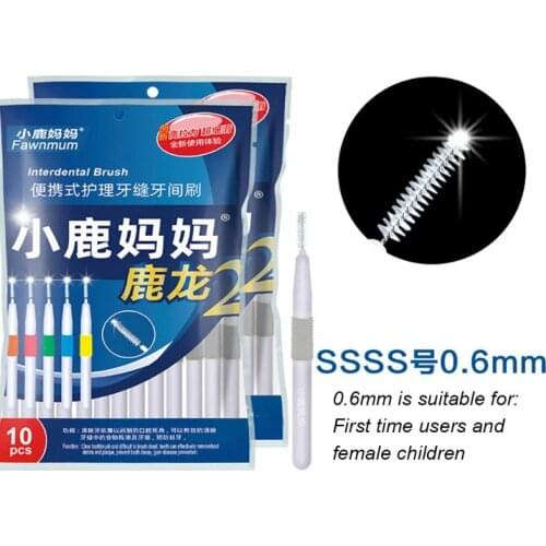 10PCS/pack Interdental Brush For Teeth Cleaning Dentistry Tool Floss Sticks Toothpick Cleaning Teeth Brushes Orthodontics Tools