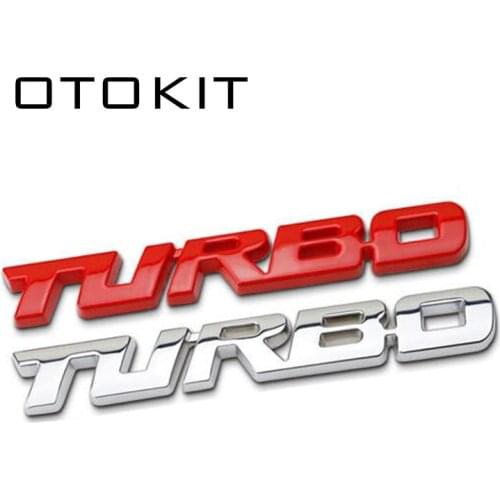 13*1.8cm 3D Car Styling Sticker Metal TURBO Emblem Rear Tailgate Badge for Ford Focus 2 3 RS Fiesta Mondeo Tuga Ecosport Fusion