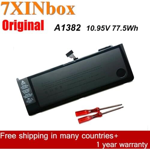 7XINbox 10.95V 77.5Wh New A1382 Laptop Battery For Apple MacBook Pro 15" A1286 2011 2012 Version MC721 MC723 MC847 MD318 MD322