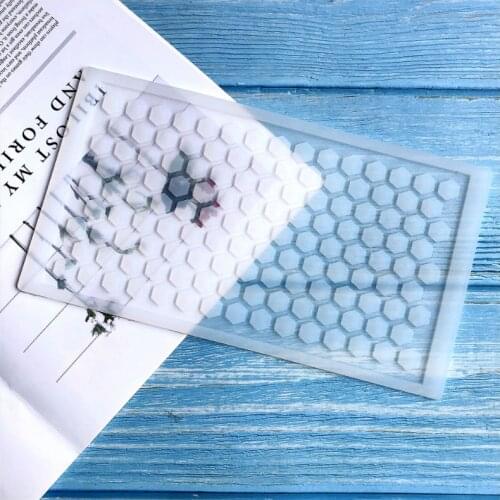 Aouke Grid cellular Honeycomb Cellular Silicone Mold Mirror DIY Decoration Epoxy Resin Mesh Honeycomb Shape Silicone Mold