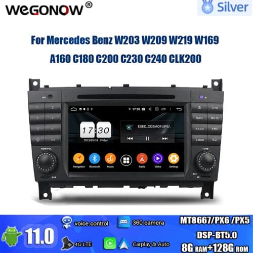 Android 10.0 4GB 64GB Car DVD Player Wifi BT5.0 GPS map For Mercedes Benz W203 W209 W219 W169 A160 C180 C200 C230 C240 CLK200