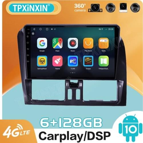 Android 10 6G+128GB for Volvo XC60 2009 2010 2011 2012 Car GPS Navigation Auto Radio Stereo Multimedia Player Carplay Head Unit