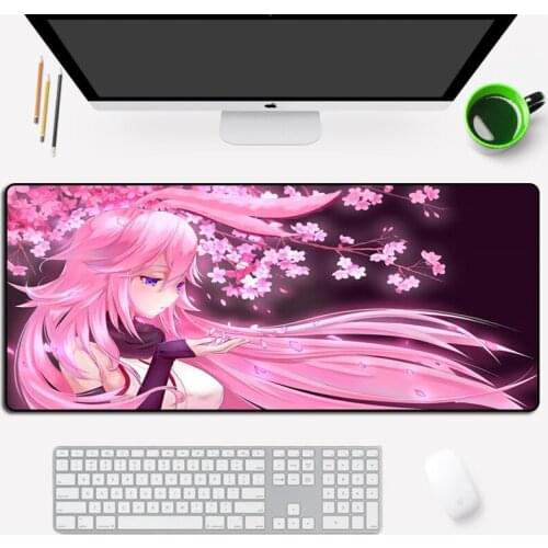 Large Gaming Anime Mouse Pad Gamer Pink Sexy Girl Yae Sakura XL MousePad Grande Personalized Rubber Laptop Desk Keyboard Pad