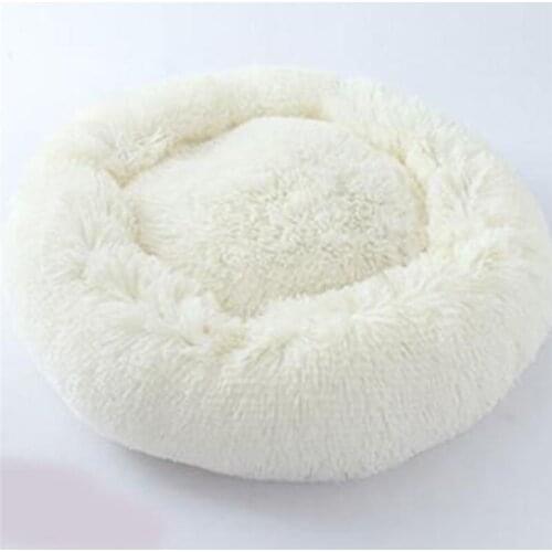 Round Plush Cat Bed House Soft Long Plush Cat Bed Best Pet Dog Bed For Small Dogs Cats Nest Winter Warm Sleeping Bed Puppy Mat