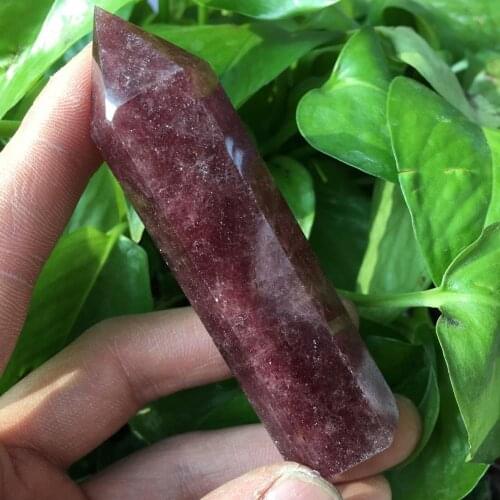 Rare natural strawberry crystal hand-polished crystal points natural crystal reiki healing 70-80MM