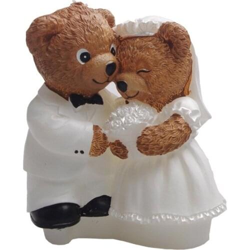 Luyou 3D Teddy married couple candle mold silicone chocolate mould,Fondant Cake Decorating Tools,Silicone Cake Mold FM1122