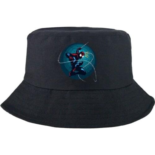 Disney Marvel Spiderman Fashion Bucket Hat Graphic Bob Hat Reversible Bucket Hat Outdoor Man Wome Panama Cap Casual Sunbonnet