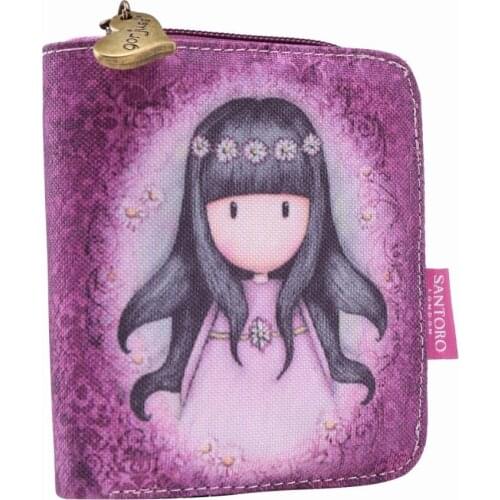 Cartoon young girl wallet, card package