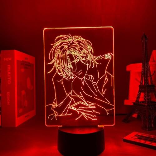 3D remote control desk lamp Anime Banana Fish Ash Light for Bedroom Decor Led Night Light Birthday Gift