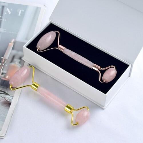 Slimming Face Jade Roller Natural Rose Quartz Stone Massage Neck Removal Eye Circle Anti Wrinkle Health Care Beauty Lifting Tool