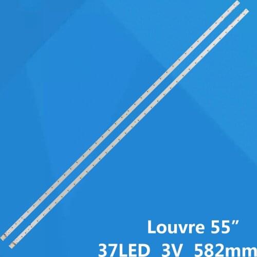 New Kit 2 PCS 37LED 583mm LED backlight strip for Samsung Louvre 55 160714-R L Diamond BN96-9732A BN96-9733A UN55K5100 UN55K5300