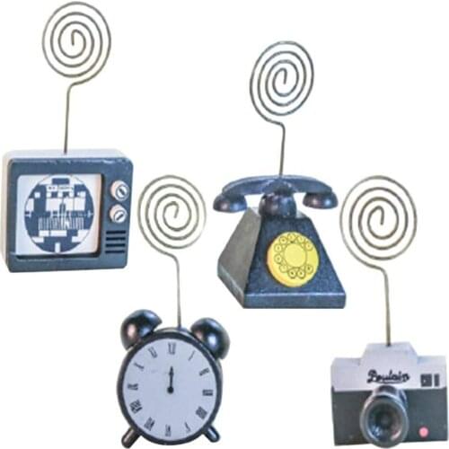 Office & School Supplies Wooden Cartoon Card Stock Notes Folder Photo Clip Card Message Clip Information Paper Clip Holder