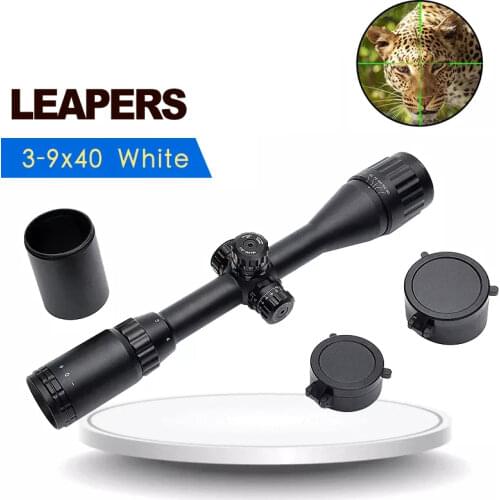 LEAPERS 3-9x40 Optical Riflescope R/G/B Illuminated Mil-Dot Reticle Rifle Scope Hunting Sniper Scopes Luneta Para Rifle