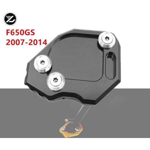 Motorcycle Kickstand Foot Side Stand Extension Pad Support Plate for F650GS 2007-2014 2008 2009 2010 11 12 13 14