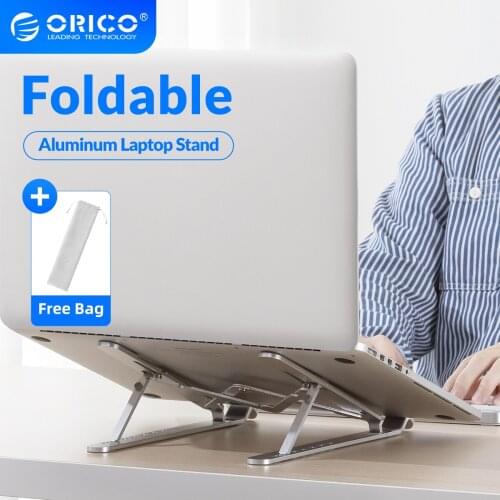 ORICO Aluminum Laptop Stand Riser Foldable Holder Adjustable Computer Stand Portable Notebook Stand 7 Angles for MacBook Tablet