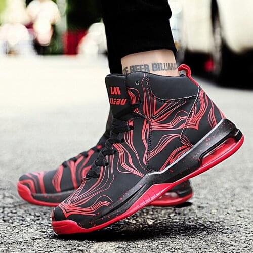 Hot Basketball Shoes for Men High-top Sports Cushioning Athletic Shoes Male Tennis Shoes Comfortable Leather Sneakers zapatillas
