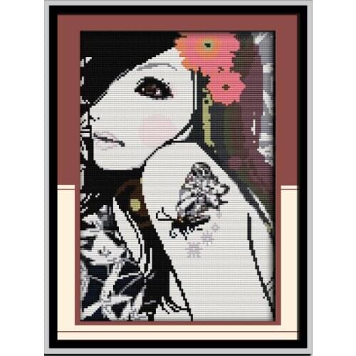 Joy Sunday Gentle And Lovely Home Decor Chinese Counted Printed Canva Cross Stitch Pattern DIY 11&14CT Embroidery Needlework Set