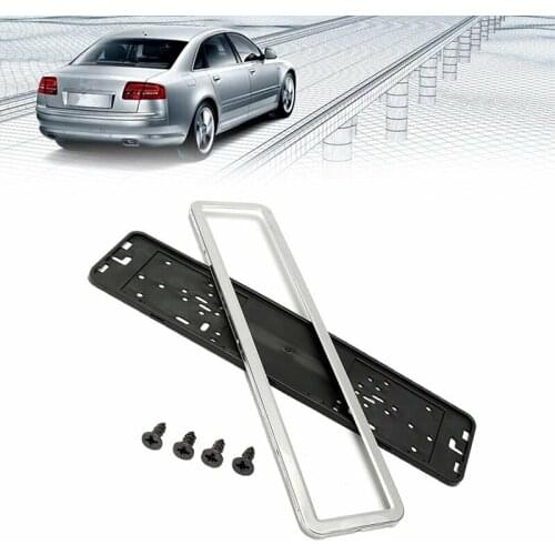1Pc Stainless Steel Frame European UK German Russian Number License Plate Bracket Frame Holder EU License Number Plate Holder