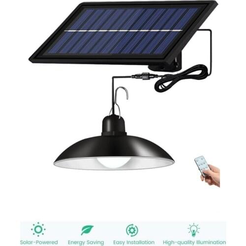 Retro Lampshade Solar Pendant Chandelier solar Outdoor Light Wall Lamp Waterproof Garden Light Path Emergency Security Light 3 S