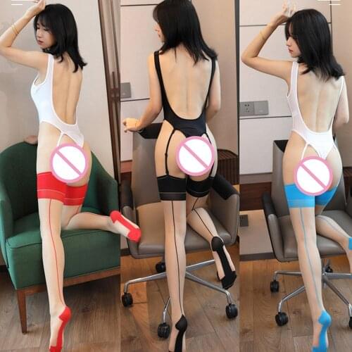 Plus Size Sexy Seamed Stockings With Back Seam Transparent Nylon Stocking Thigh High Nylon Women Stockings Medias De Mujer