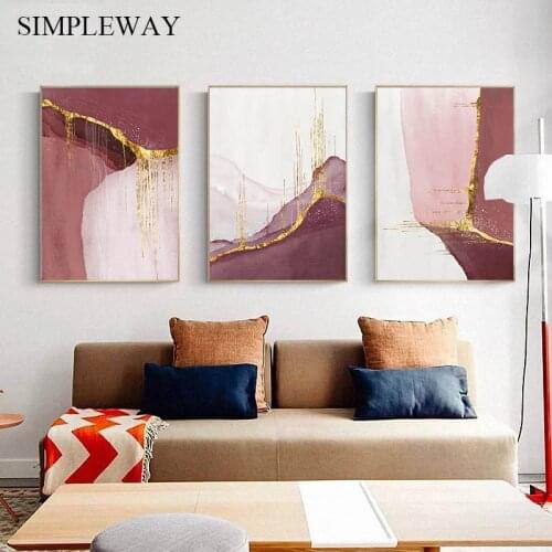 Modern Abstract Canvas Painting Nordic Poster and Print Wall Art Minimalist Artwork Wall Picture for Living Room Home Decoration