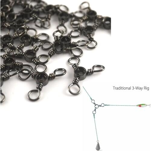 Fishing Tool Trigeminal Swivels Connector 25Pcs/Pack Terminal Tackle Three 3 Way Swivel Hook Carp Fishing Tackle Accessories