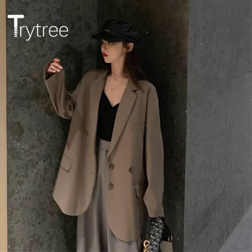 Женские пиджаки Trytree China At AliExpress