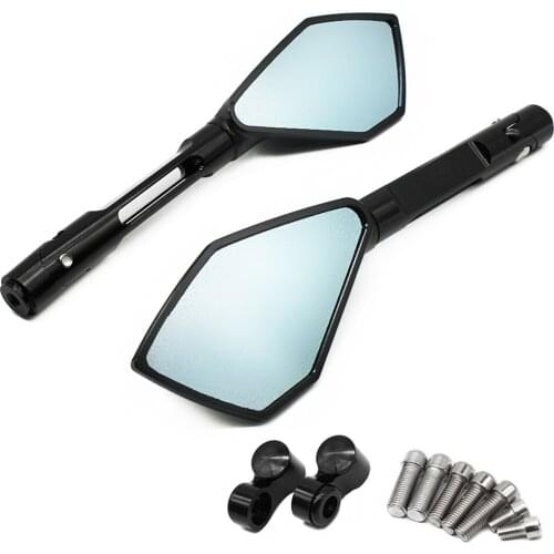 Universal Motorcycle Rearview Mirrors For Aprilia SR150 Sportcity Caponord 1200 Ralley Blue Glass Rear View Side Mirror