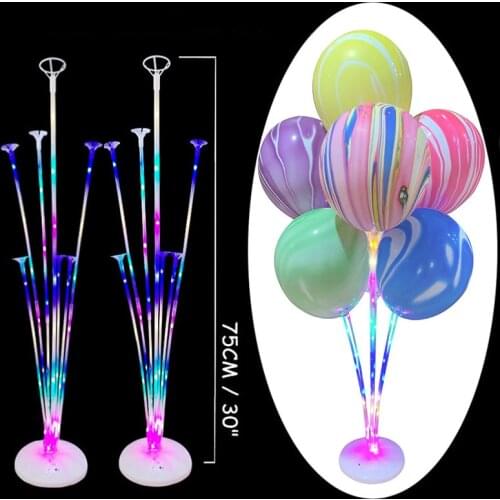 1/2Set Led Balloons Stand Column Balloon for Wedding Decor Birthday Party Decoration Adult Kids Baby Shower Boy Girl Air Globos