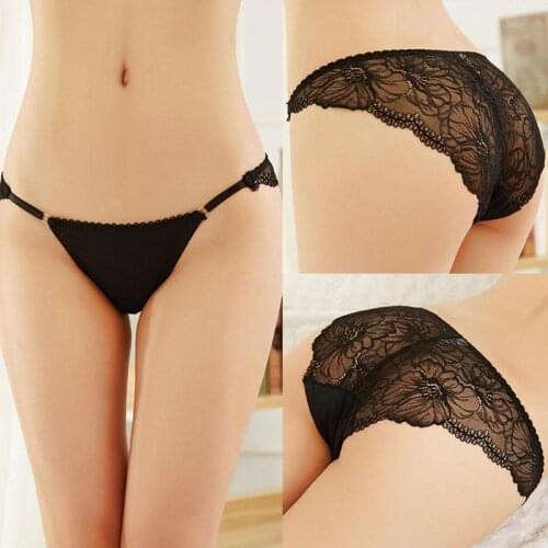 Womens Sexy Lace Panties Briefs Low-waist Transparent Silk damskie Breathable Underwear Ice Seamless majtki Underpants