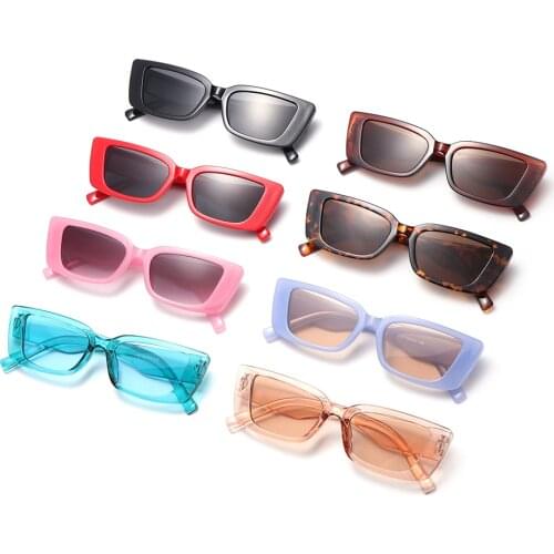 1PC Women Retro Jelly Color Small Frame Sunglasses Trending Vintage Shades UV400 Traveling Cycling Eyewear Summer Accessories